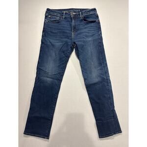 Men's American Eagle Jeans Medium Wash Airflex+ 34x34 Relaxed Straight